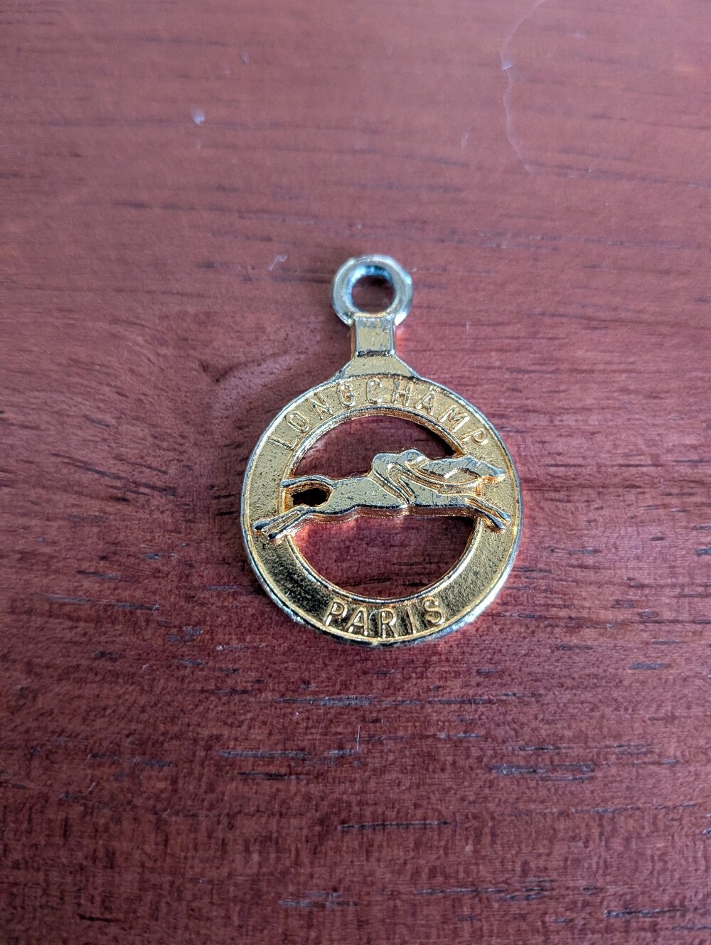 Longchamp Paris France Gold Tone Horse Rider Bag Charm